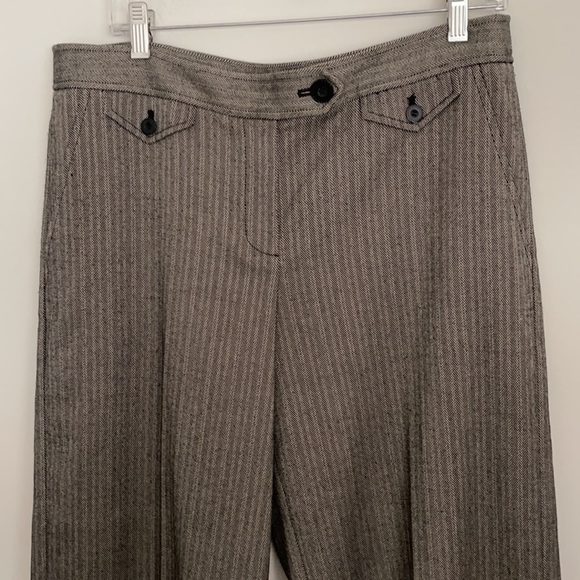 Vintage wide leg herringbone short cropped pants culottes - Picture 3 of 11